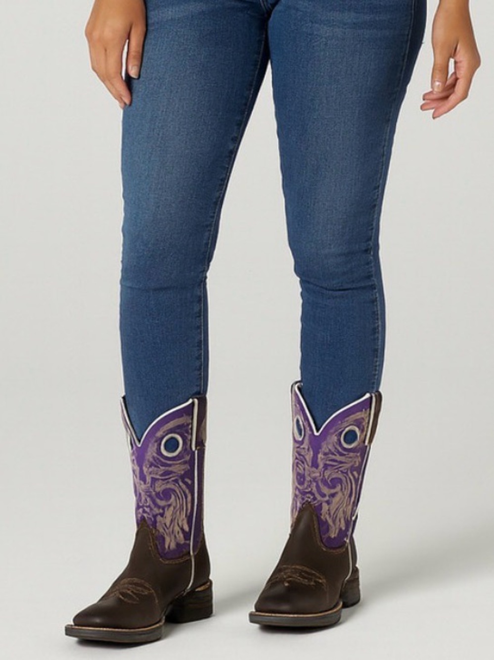 Durango Lady Rebel Purple Brown Western Cowboy Boots Womens 7.5